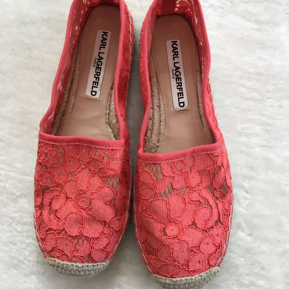 Karl Lagerfeld Alexa lace espadrilles SIZE 6